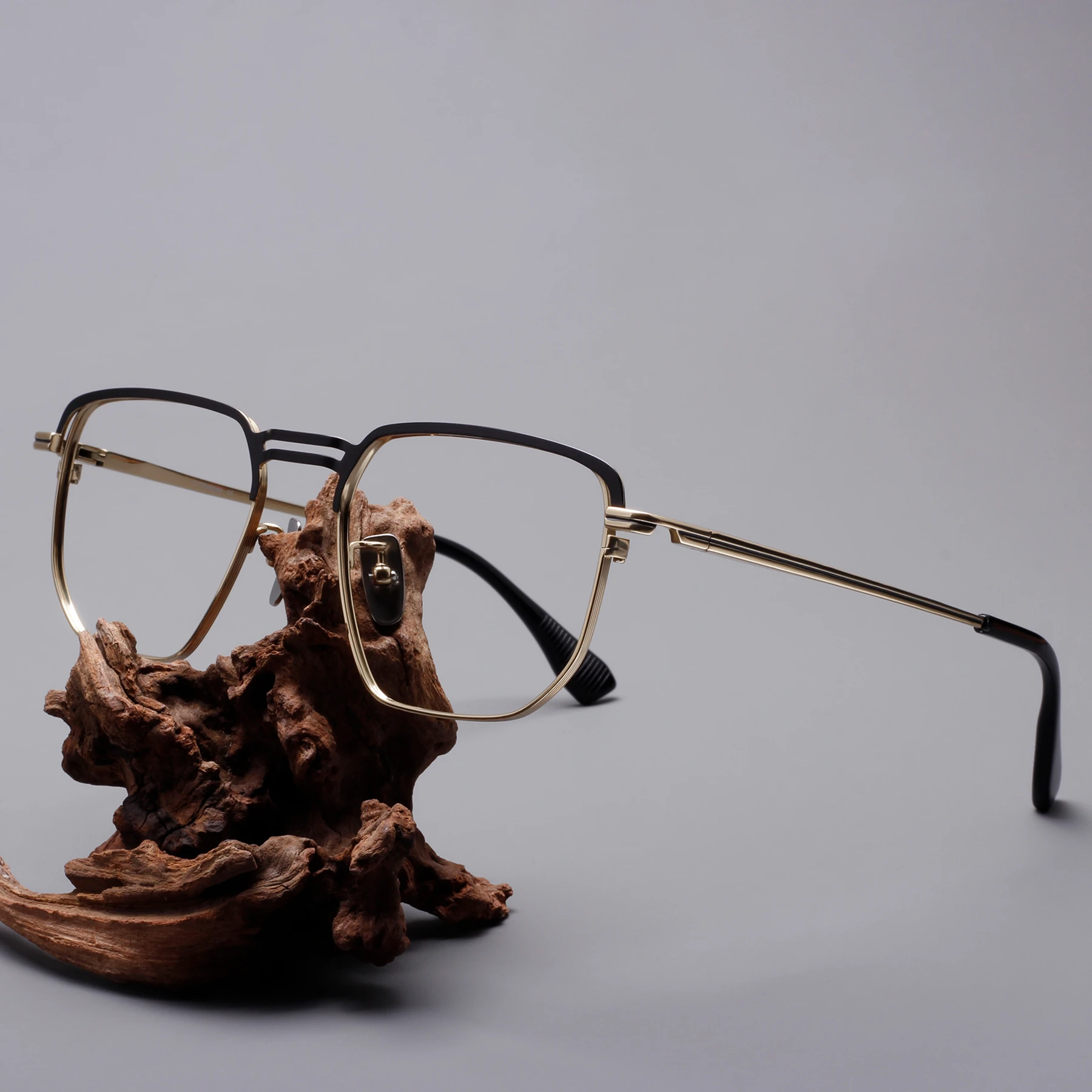 

Винтажные квадратные очки из чистого титана, мужские модные очки ручной работы в оправе с полной оправой, женские брендовые дизайнерские очки большого размера в стиле ретро