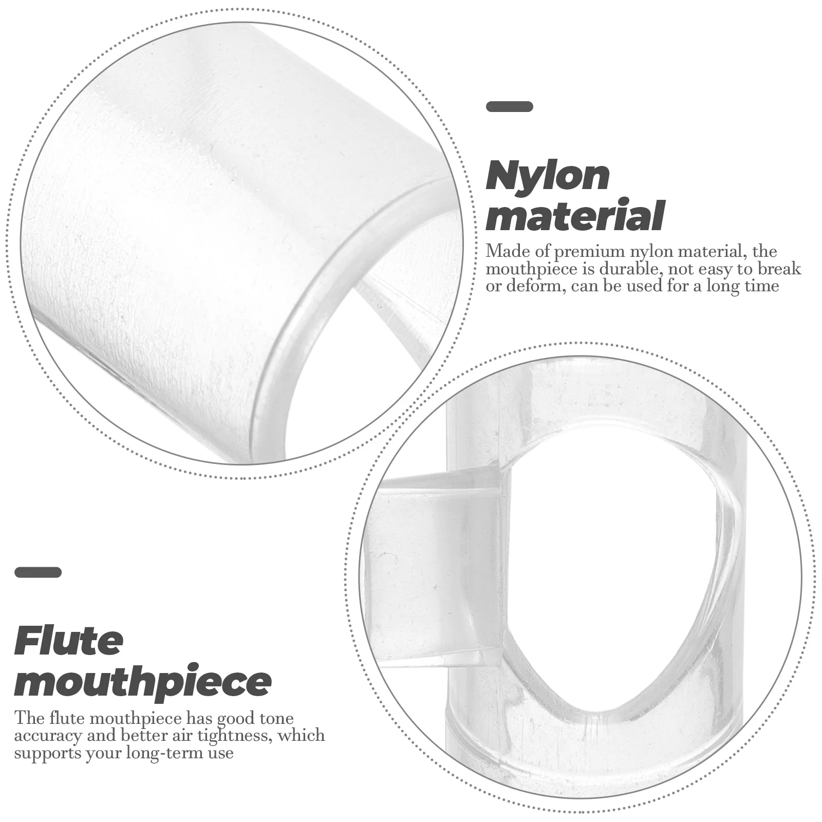 

Mouthpiece Nylon Compact Portable Replacement Blow Aid Sound Beginner Student Professional Accessories Flute