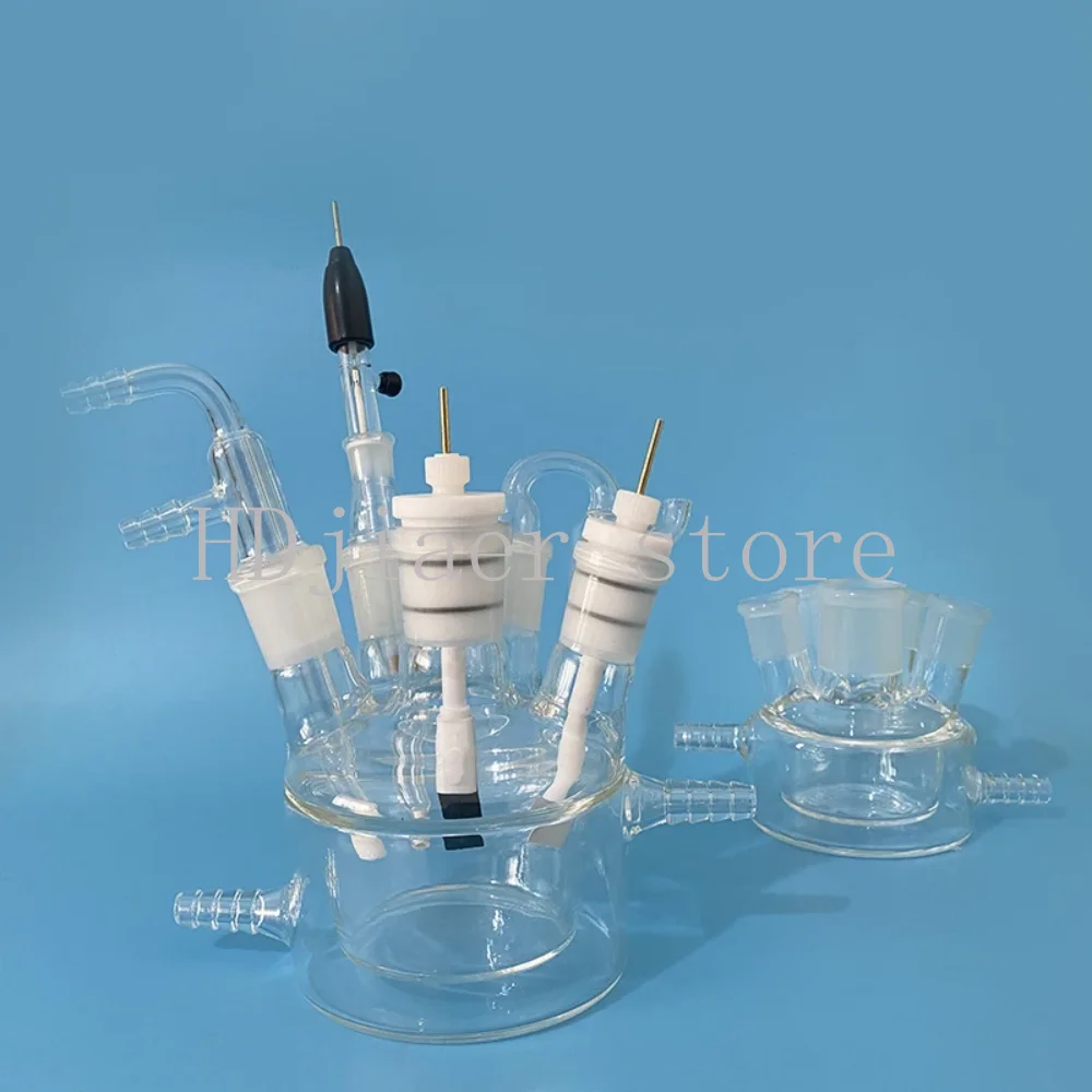 

50/100/250ml single-layer double-layer sealed five port electrolytic cell redox reaction experiment electrolytic cell