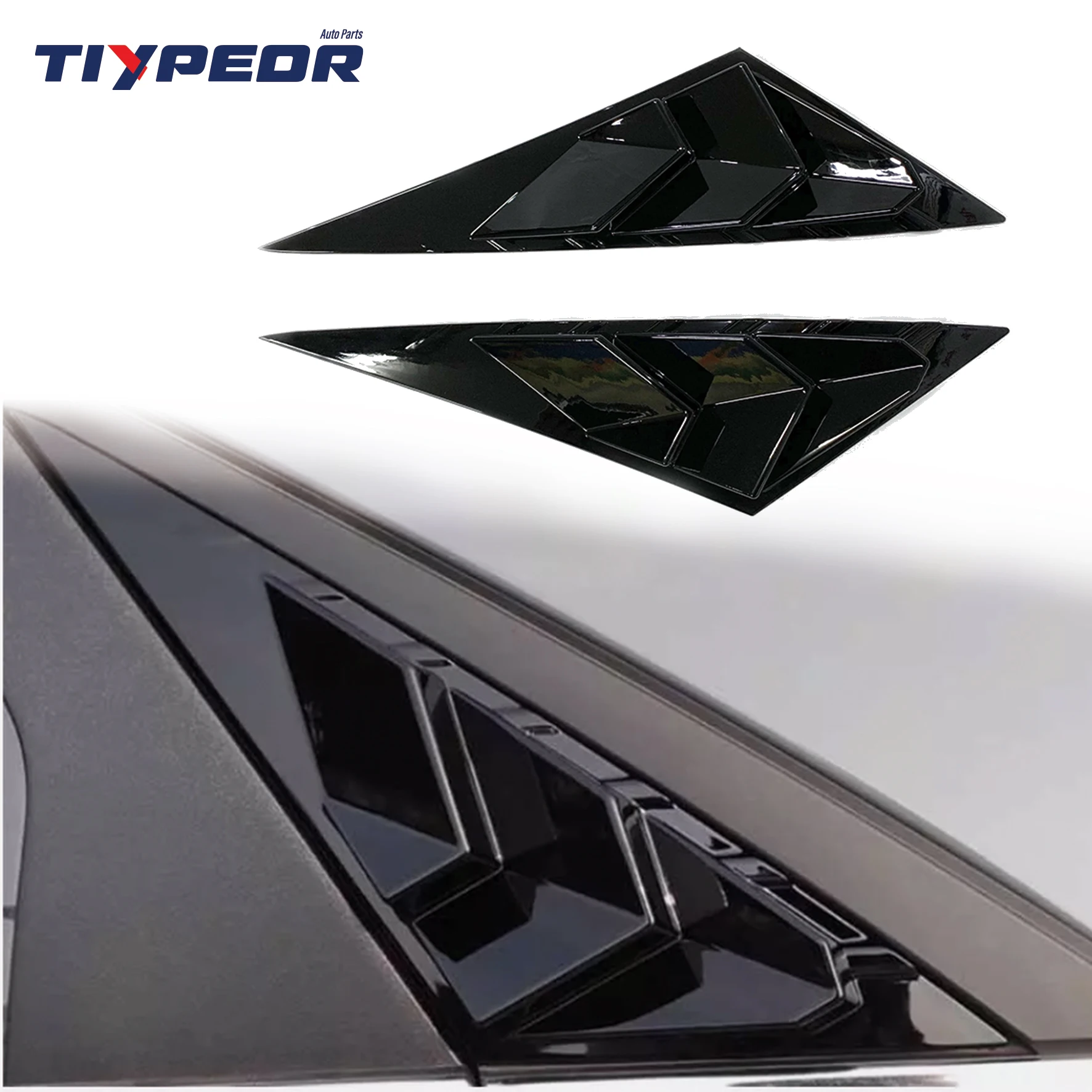 

ABS Racing Style Auto Rear Side Window Louvers Car Side Window Louver Exterior Decoration For Hyundai Elantra 2021 2022 2023