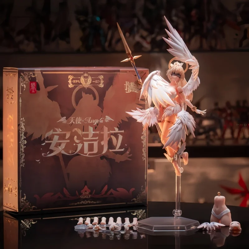 Original auf Lager 1/12 Wozhi Shell RPG-07 Angel Angela Multi-Gelenk-Actionfigur Modell Desktop-Sammlerstück Ornament Spielzeug Geschenke