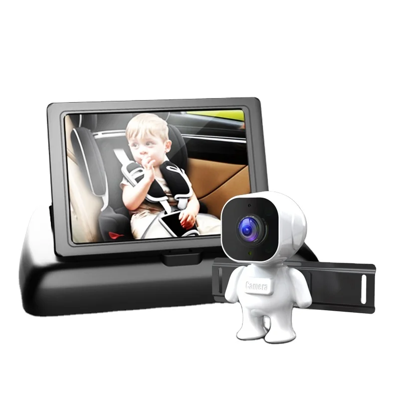 Easily Observe Baby's Move Baby Car Camera 4.3 Inch Screen With Night Vision Camera Easy Installation for Car Seat Rear Facing
