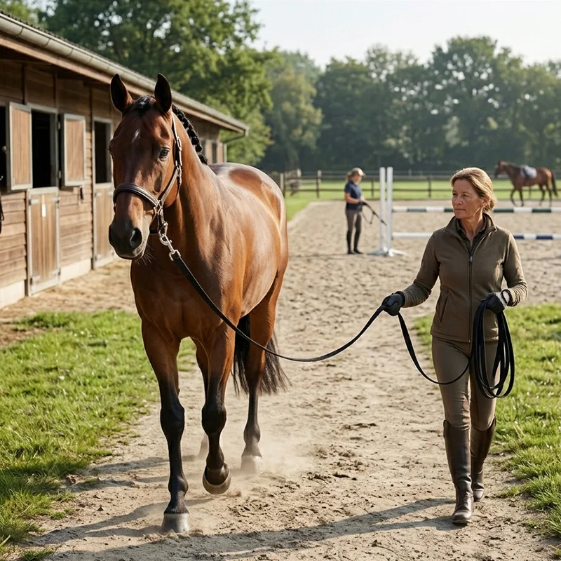 Durable Nylon Horse Lead Rope Training Longe Line Strap Snap Hook Harness Halter Rein Equestrian Horse Riding Equipment