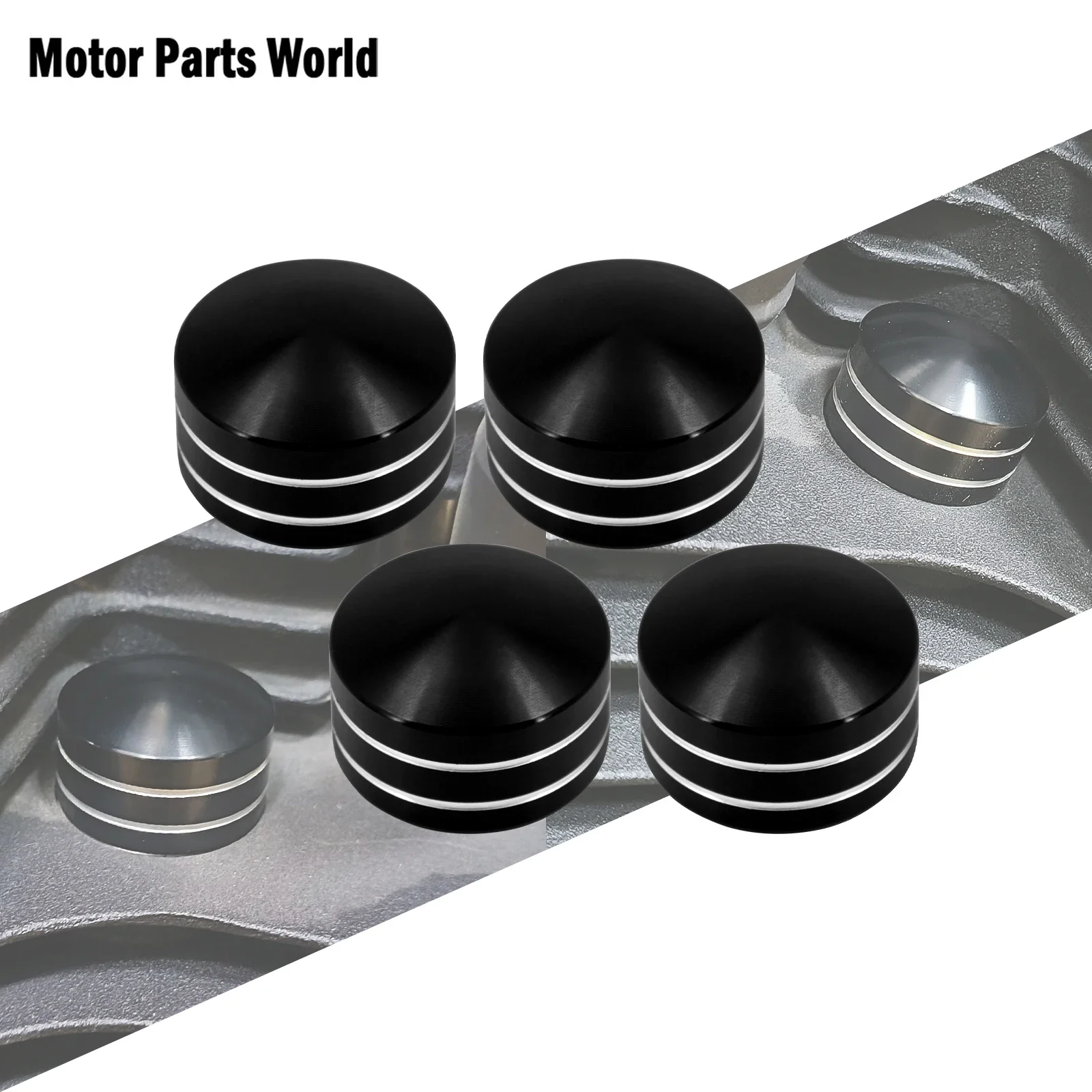 Motorcycle 4PCS Black/Chrome Spark Plug Head Bolt Cap Cover Plug For Harley Twin Cam Touring 1999-2017 Sportster XL 883 1200