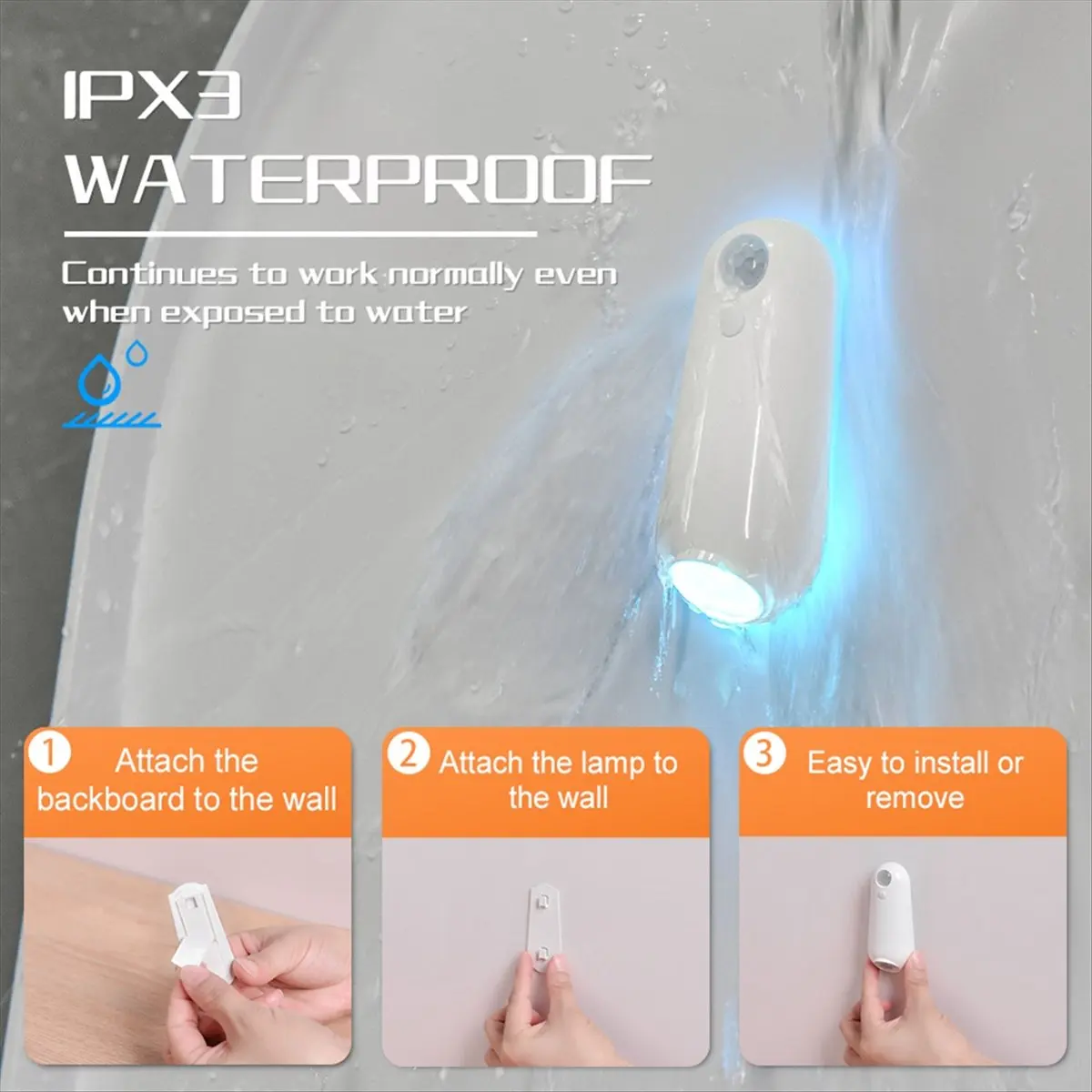 Nices Motion Sensor Night Light LED Projector Toilet Lights Rechargeable Colorful Foot Lamp Wall Lamp for Bathroom Corridor