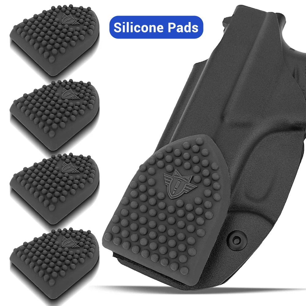 2/4 pçs coldre de arma de silicone cunha apêndice carry coldre almofadas iwb coldre backer anti-deslizamento pistola coldre cunha kit