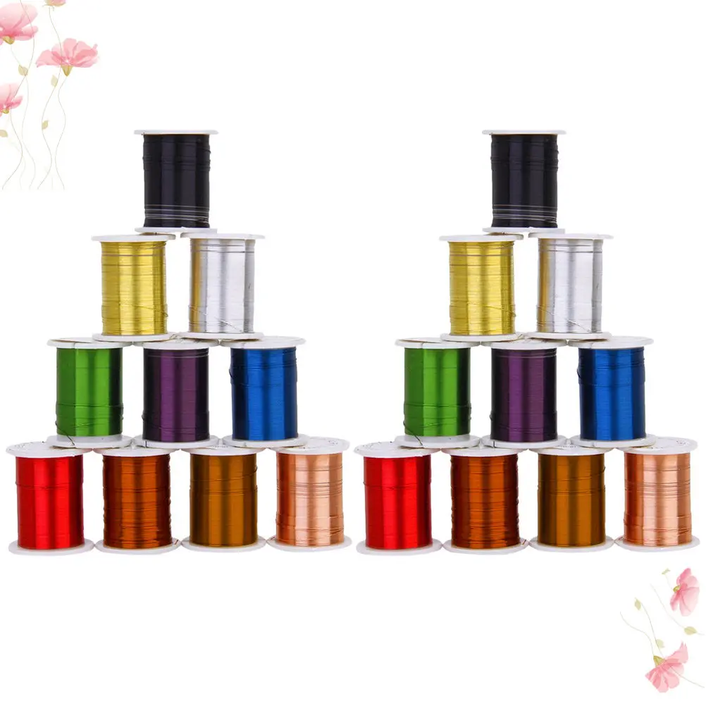 

Набор из 20 рулонов цветной медной проволоки: высококачественный, гибкий, эластичный материал для рукоделия, изготовления украшений, тиар, бисероплетения, обмотки и DIY-проектов