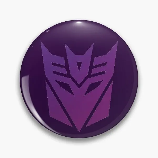 Decepticon Symbol  Soft Button Pin Women Fashion Creative Decor Hat Badge Clothes Cartoon Gift Metal Jewelry Collar Cute