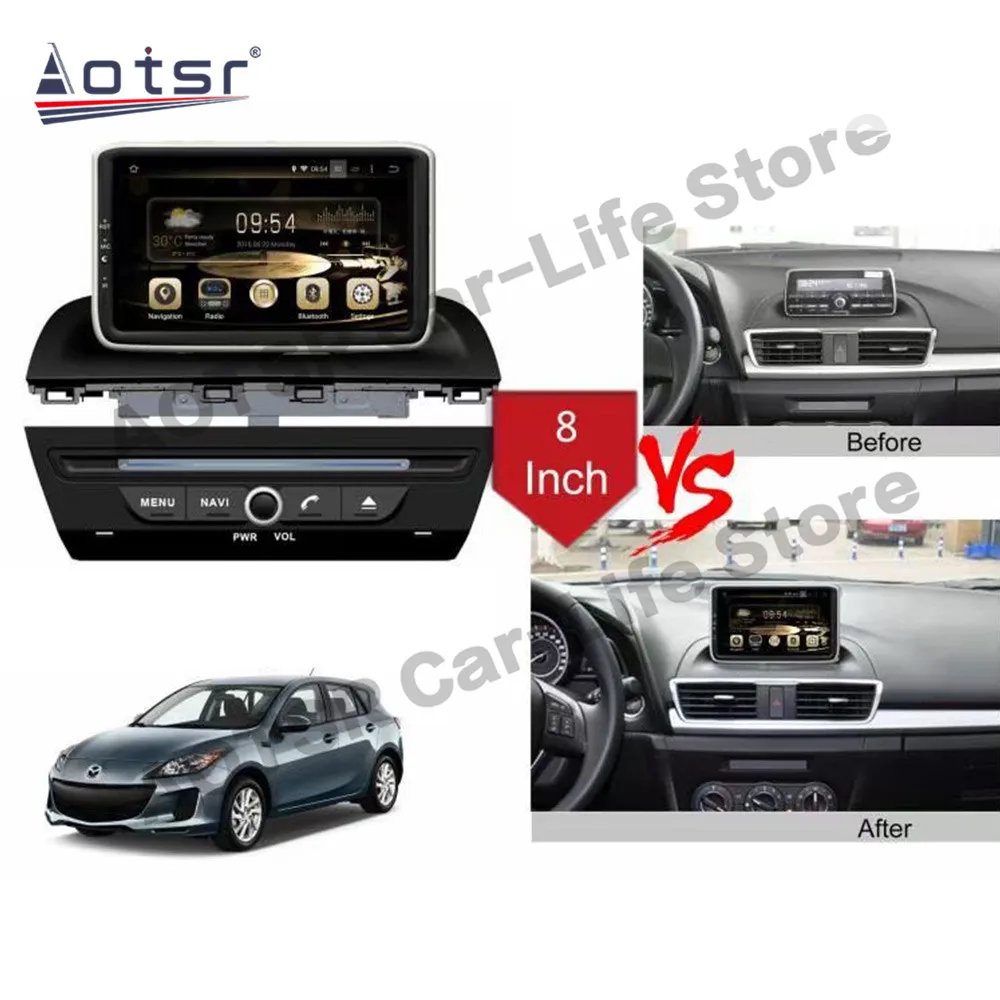 8 Inch Multimedia Receiver Android13 Player For Mazda 3 2013 Axela CAR GPS Navigation Receiver Auto Stereo Radio IPS Head Unit