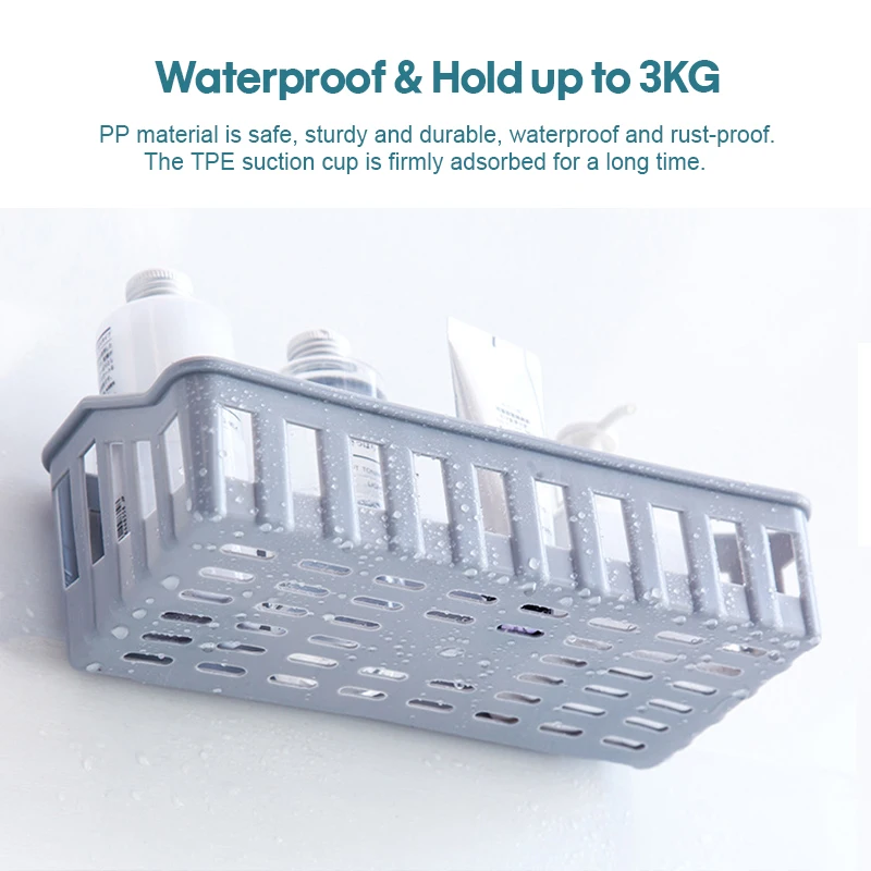 

Solid-Color Hollowed-Out Empty Storage Rack Plastic Multi-Functional Storage Rack Bathroom Porous Draining Storage Basket