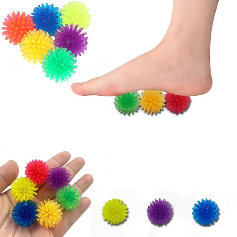 12pcs Funny Hedgehog Ball Cat Toys Creative Colorful Stretch Plastic Ball Interactive Cat Soft Spiky Cat Toy Pet Supplies
