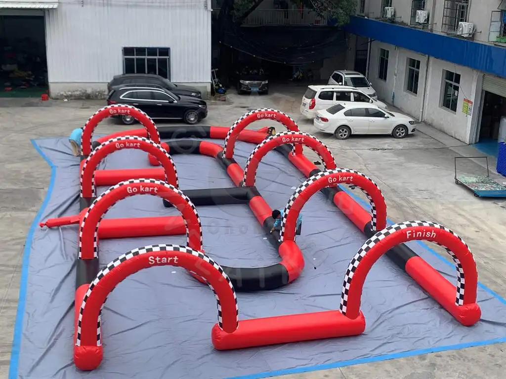 Inflatable kart track