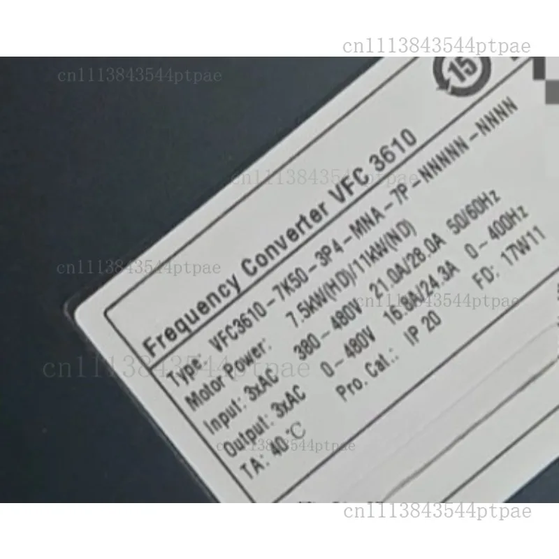Vfc3610-7k50-3p4 7.5kw three-phase 380v vector frequency converter (actual picture taken)