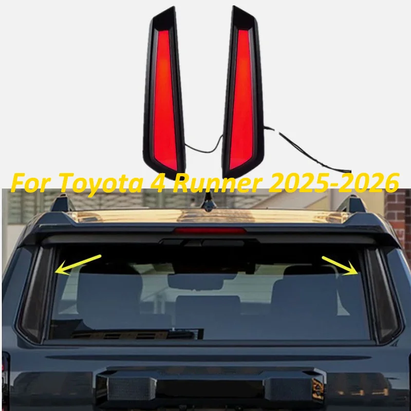 

For Toyota 4 Runner 2025-2026 New Car Trunk Tail Lights LED Red High Additonal Brake Lamp Dynamic Turn Signal Fog Light