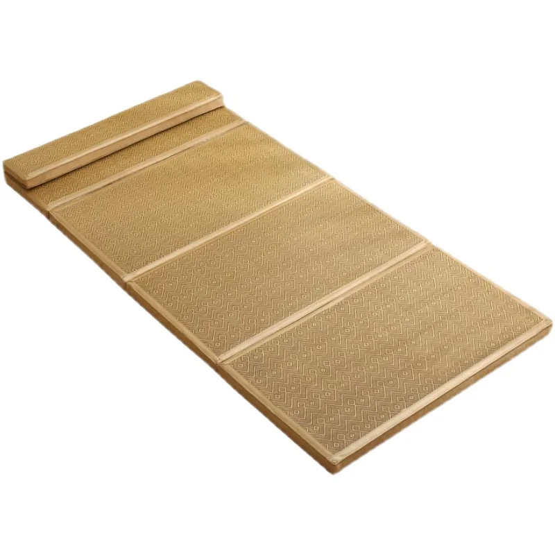 Natural Rattan Mat Breathable and Wear-Resistant Folding Mattress Sponge Sleeping Mat Four Seasons Dormitory Mattress for Home
