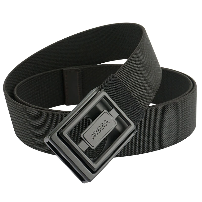 

New Unisex Belt Hollow Buckle Design Weaving Canvas Belt Men's Belt Solid Color Simple Men & Women Jeans Casual Belt