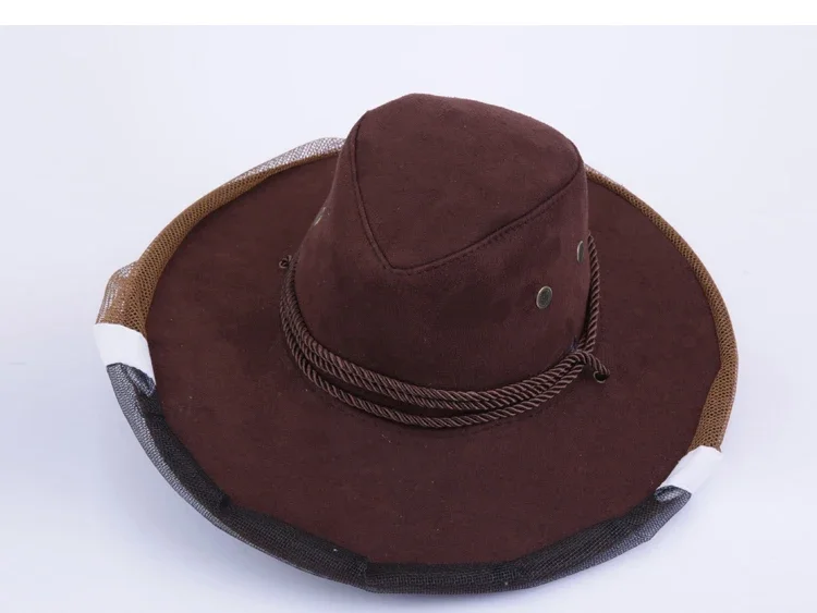 1PCS The cowboy preventing cap hat bee clothing export nylon protective cap  peak anti bee