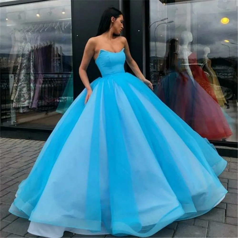 Rosa Abschluss ball Kleid A-Linie Abendkleider Frauen formelle Party blau Schatz Hals Tüll Burgund Abschluss lange Roben de Soirée