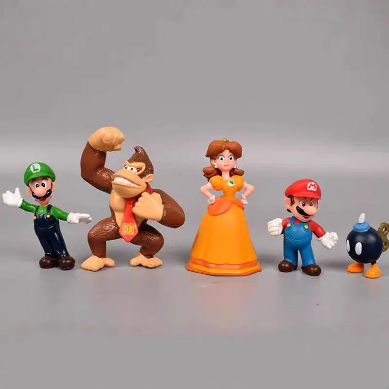 18 шт./лот, куклы Super Mario Bros Yoshi, принцесса, персиковая жаба, аниме, ПВХ, экшн-фигурки, игрушки, Mario Luigi, декоративная модель, детские игрушки