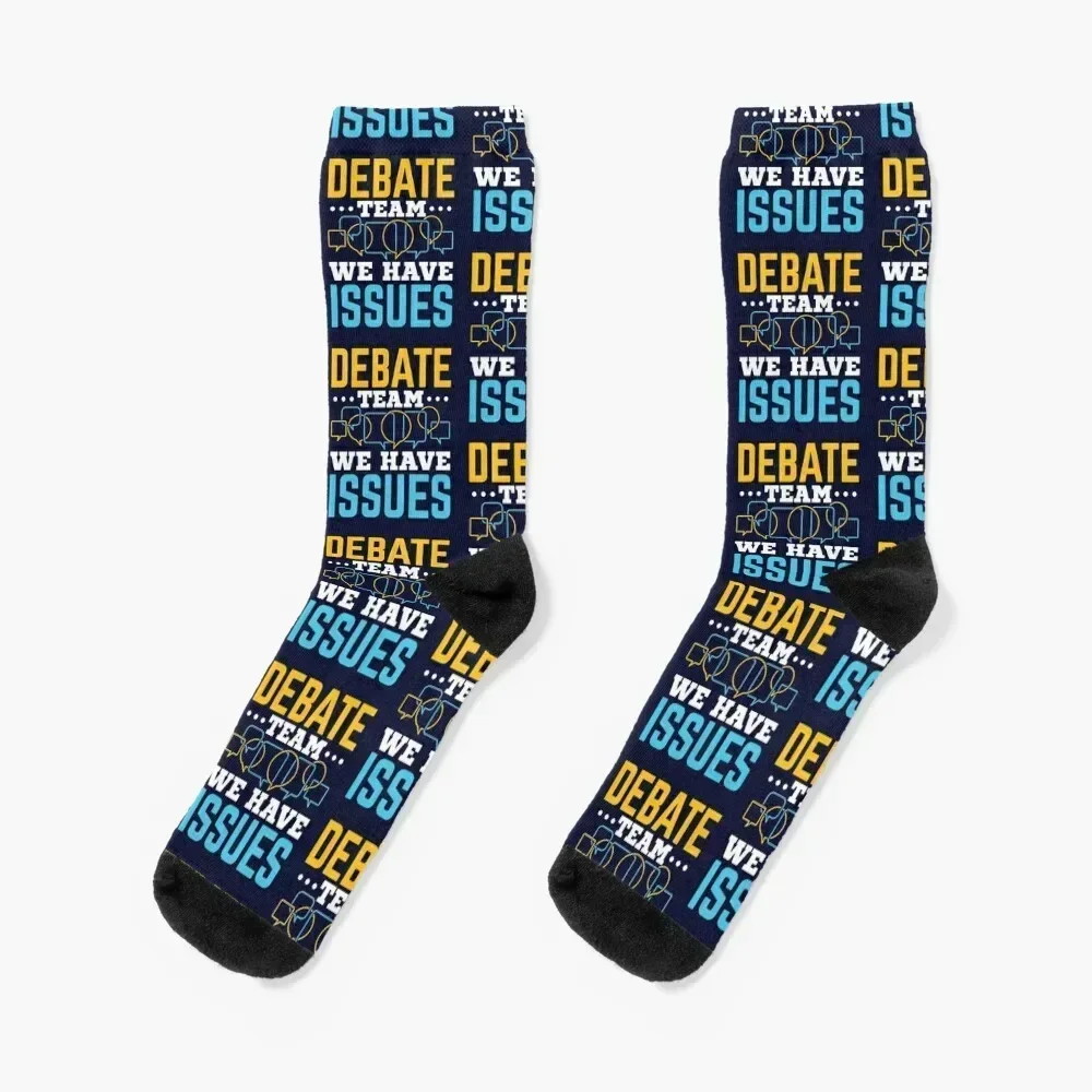 Debate Team We Have Issues Socks cool Stockings Men Socks Luxury Brand Women's