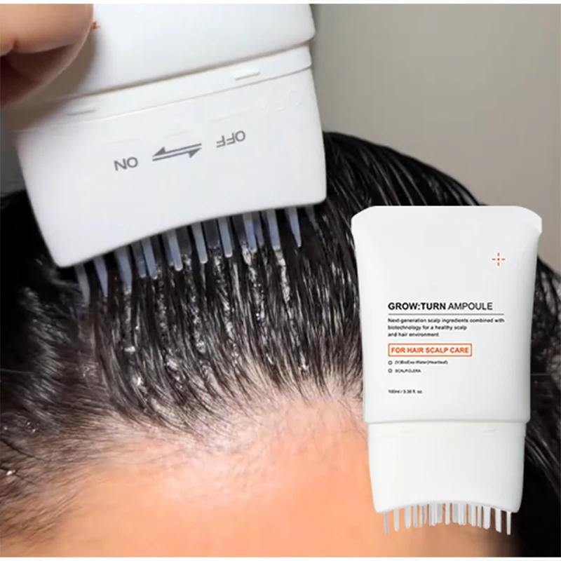 Scalp Care Serum Built-in Massager Brush Rosemary PDRN Nourish Follicles Promote Hair Growth Reduce Hair Loss Repair Damage Hair