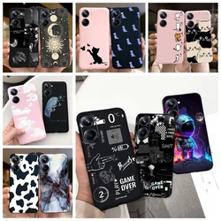 For Realme 10 Pro Plus 10T 10 5G Case Cute Animals Cartoon Painting Cover For Realme 10Pro 10 Pro+ Realme10 4G Liquid Silicone