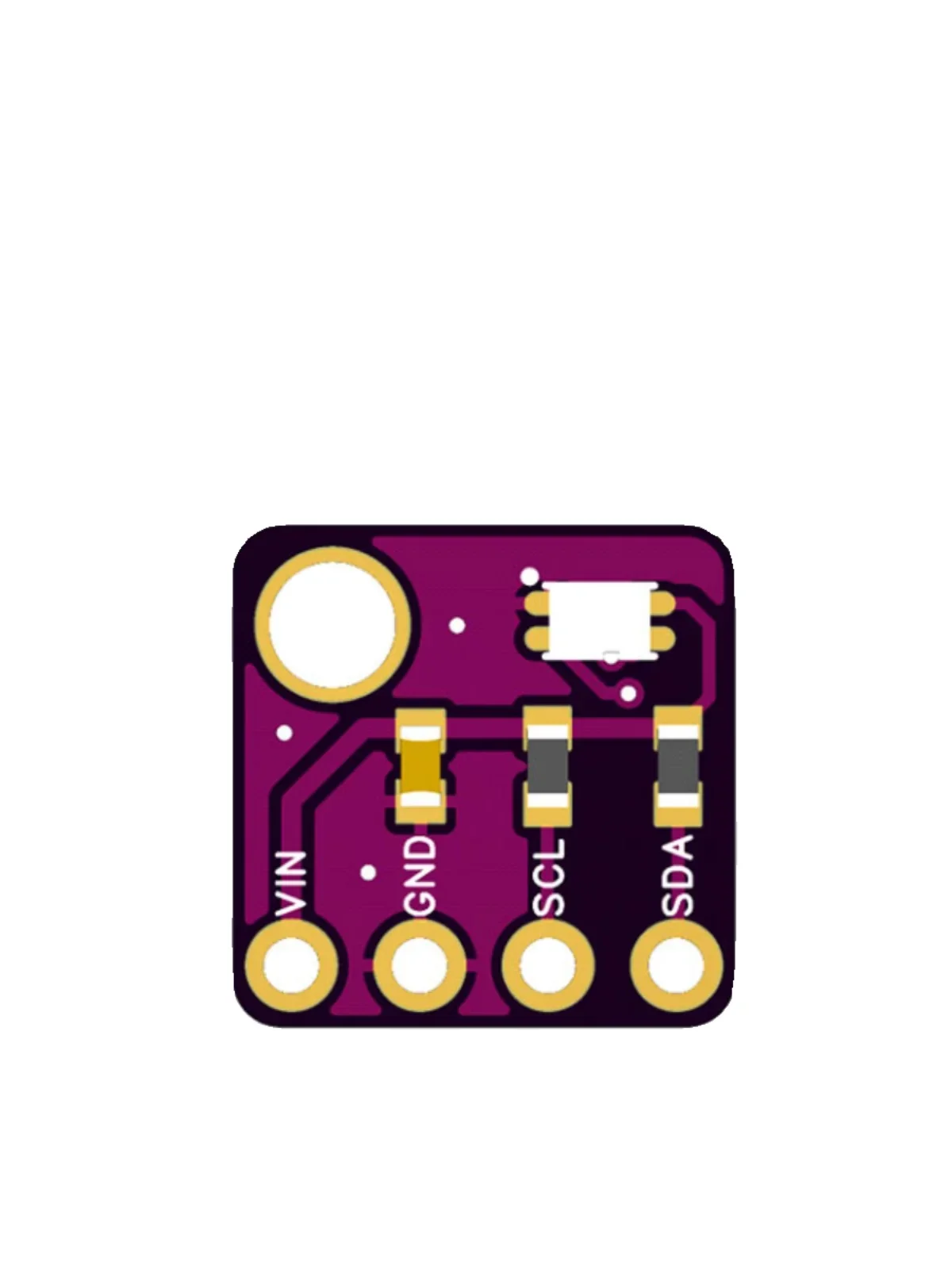 VEML6040 RGBW color sensor measures ambient light intensity over I2C integrated chip