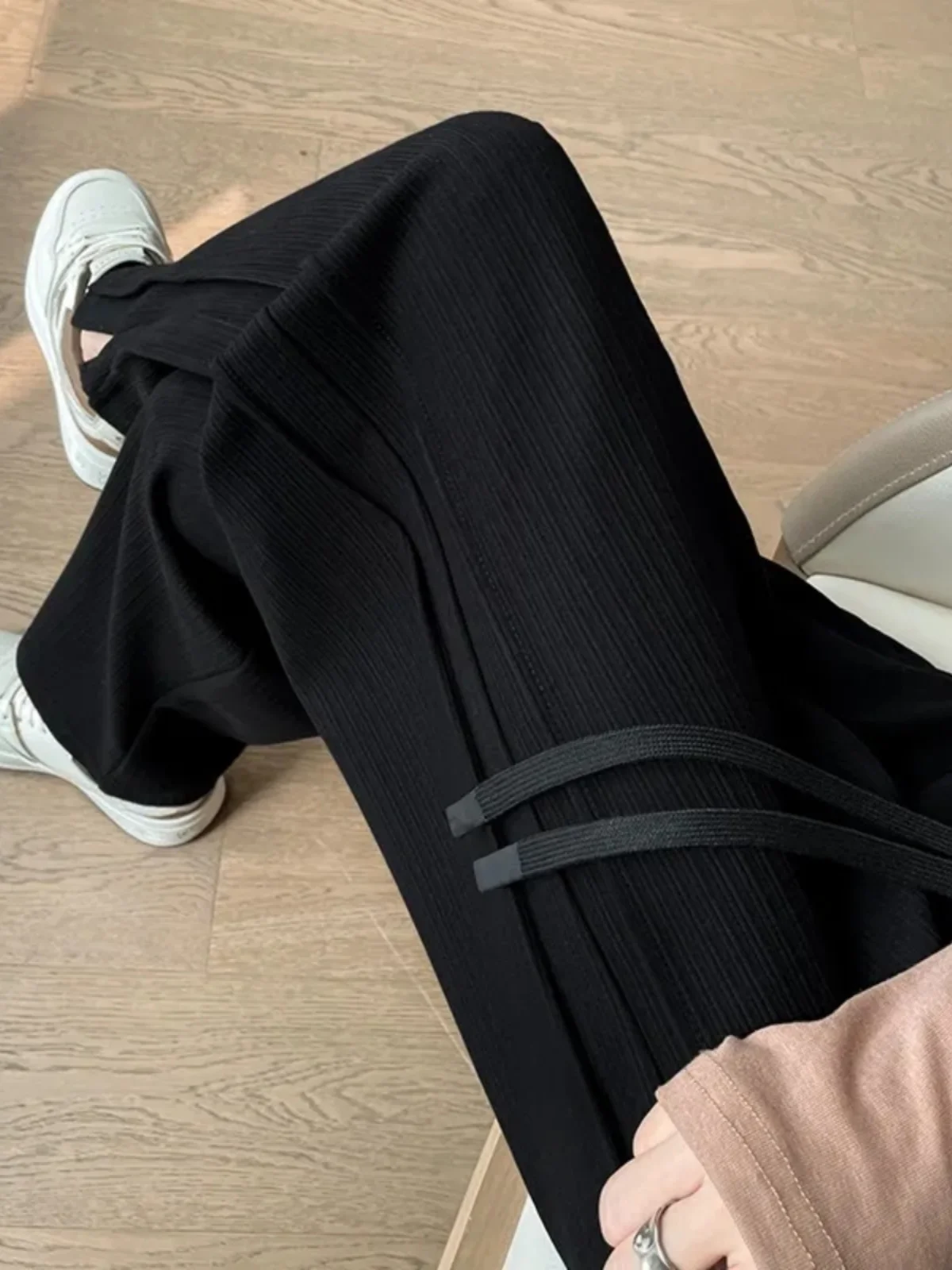 

plus Size Women's Elastic Waist Wide Leg Pants Casual Summer Loose Slimming Trousers Korean Style High Waist Long Pants