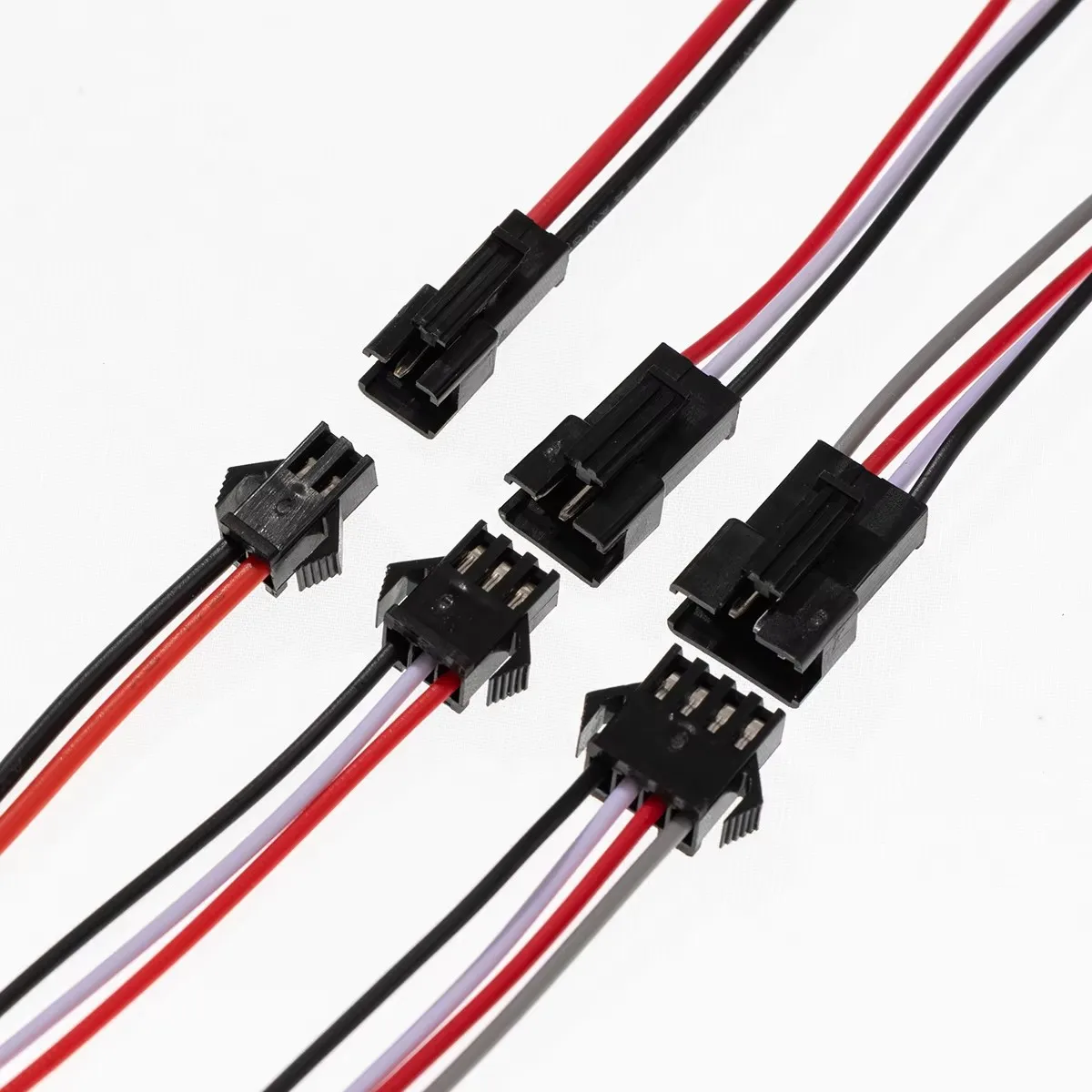 10pairs 2/3/4 Pin JST SM Plug Socket Male To Female Wire Connector LED Strips Lamp Driver Connectors Cable Quick Adapter