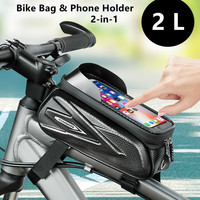 Bicycle Bag 2L Bike Frame Bag Handlebar Mtb Touch Screen Cycling Top Tube EVA Shell Waterproof Phone Holder Bicycle Accessories