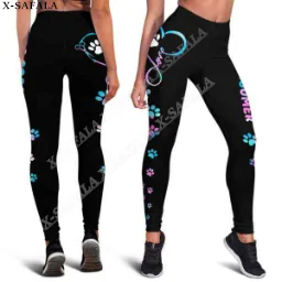 Hund Stil Pflege Salon Haustier Groom mer Friseur Legging 3D-Druck Frauen Yoga Hosen Mädchen Leggings Sommers port Fitness Wear-9