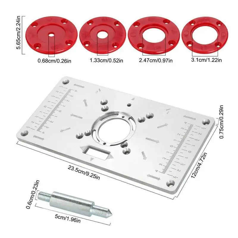 Router Table Insert Plate Kit para Carpintaria, Router Table Mounting, Carpintaria, Router Table Insert