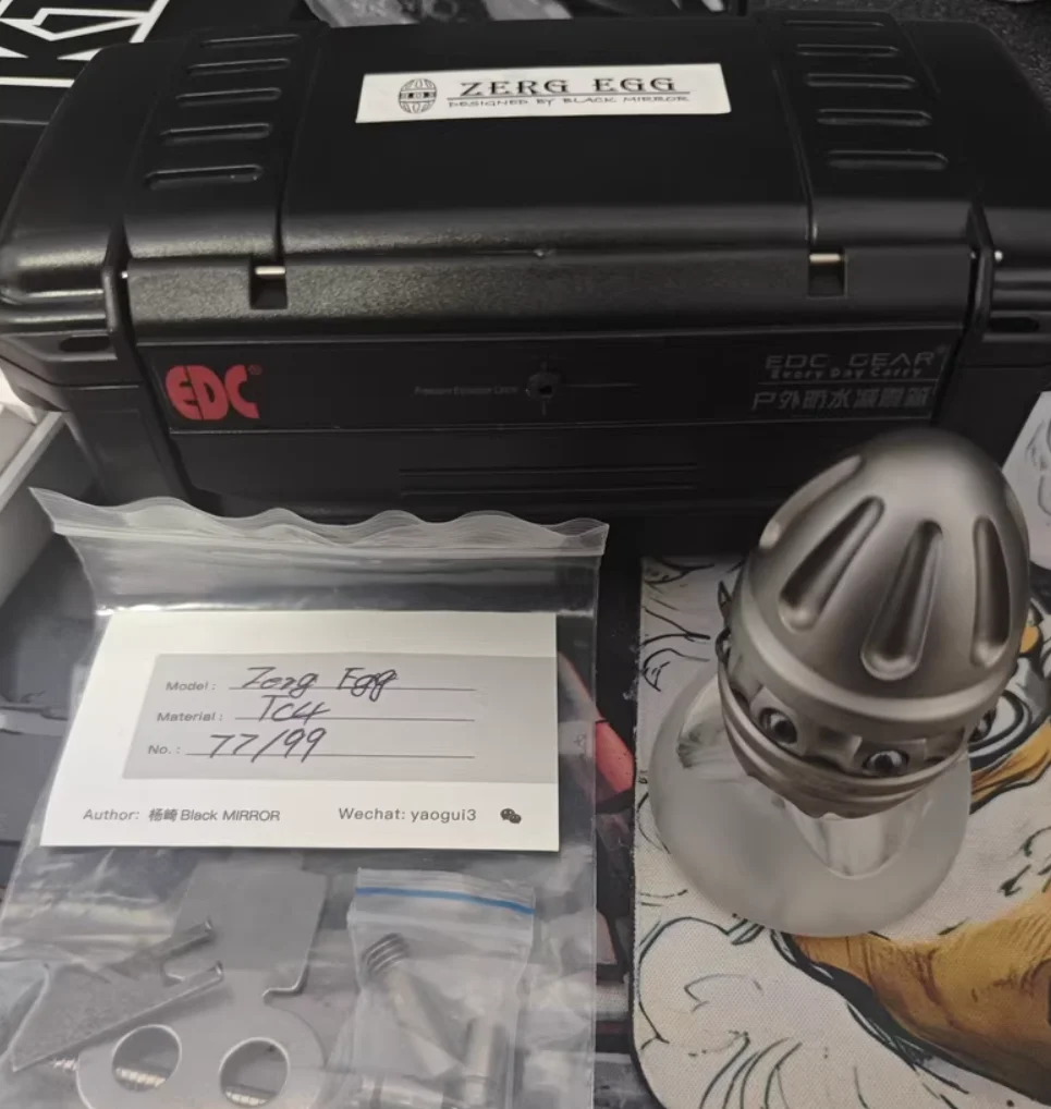 중고 EDC BM 웜 에그 티타늄 합금 스피너 피젯 디컴프레션 장난감