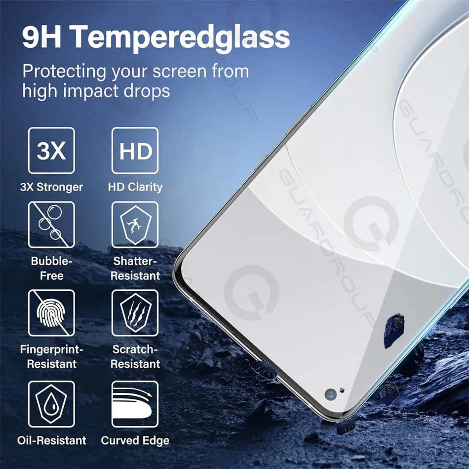 Easy Installation Tempered Glass For Oneplus 8 9 10 11 Pro One Plus Ace 2 Curved Screen Protector Automatic Installer Tool Film