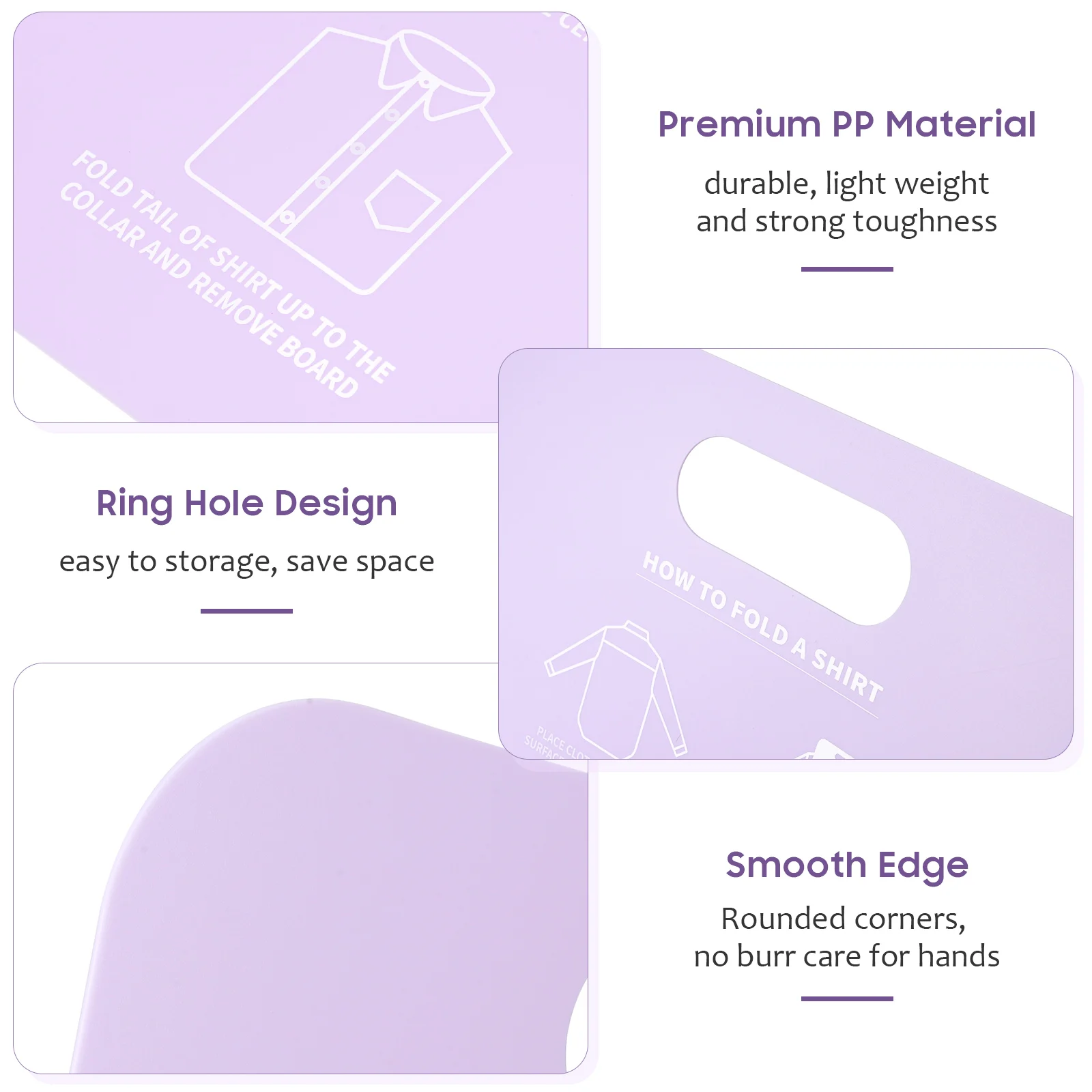 

2pcs Folding Board for Shirt T-shirt Clothes Collared Shirts Short Sleeve Long Sleeve Premium Space Saving Closet