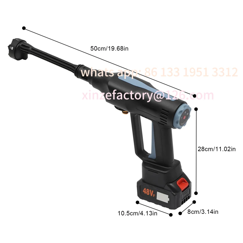 

Customizable Battery Pressure Washer Portable Pressure Washer Cordless Pressure Washer with 6-in-1 Nozzle for Fence/Floor Cleani