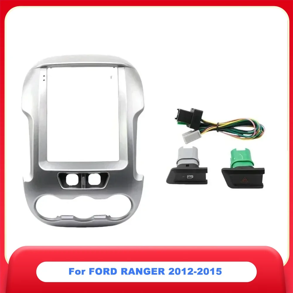 

9,7-дюймовый 2-диночный автомобильный радиоприемник для FORD RANGER 2012-2015, мультимедийная рамка в стиле Tesla, видеоплеер, навигация, отделка панели DVD