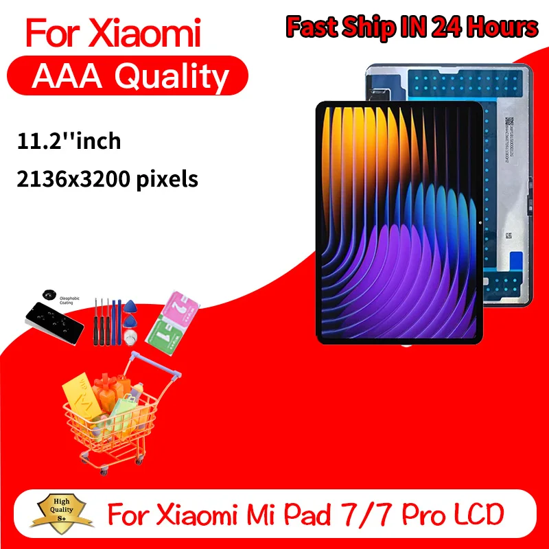 

11.2“inch For Xiaomi Pad 7 2410CRP4CG LCD Display Screen Touch Panel Digitizer For mi Pad7 Pro 7Pro 24091RPADG LCD Replacement