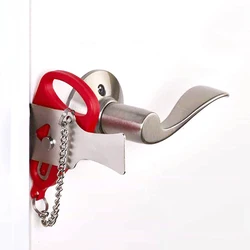 Portable Door Lock Metal Security Lock Burglar Alarm Door Lock For Home Room Travel Accommodation Hotel Apartment