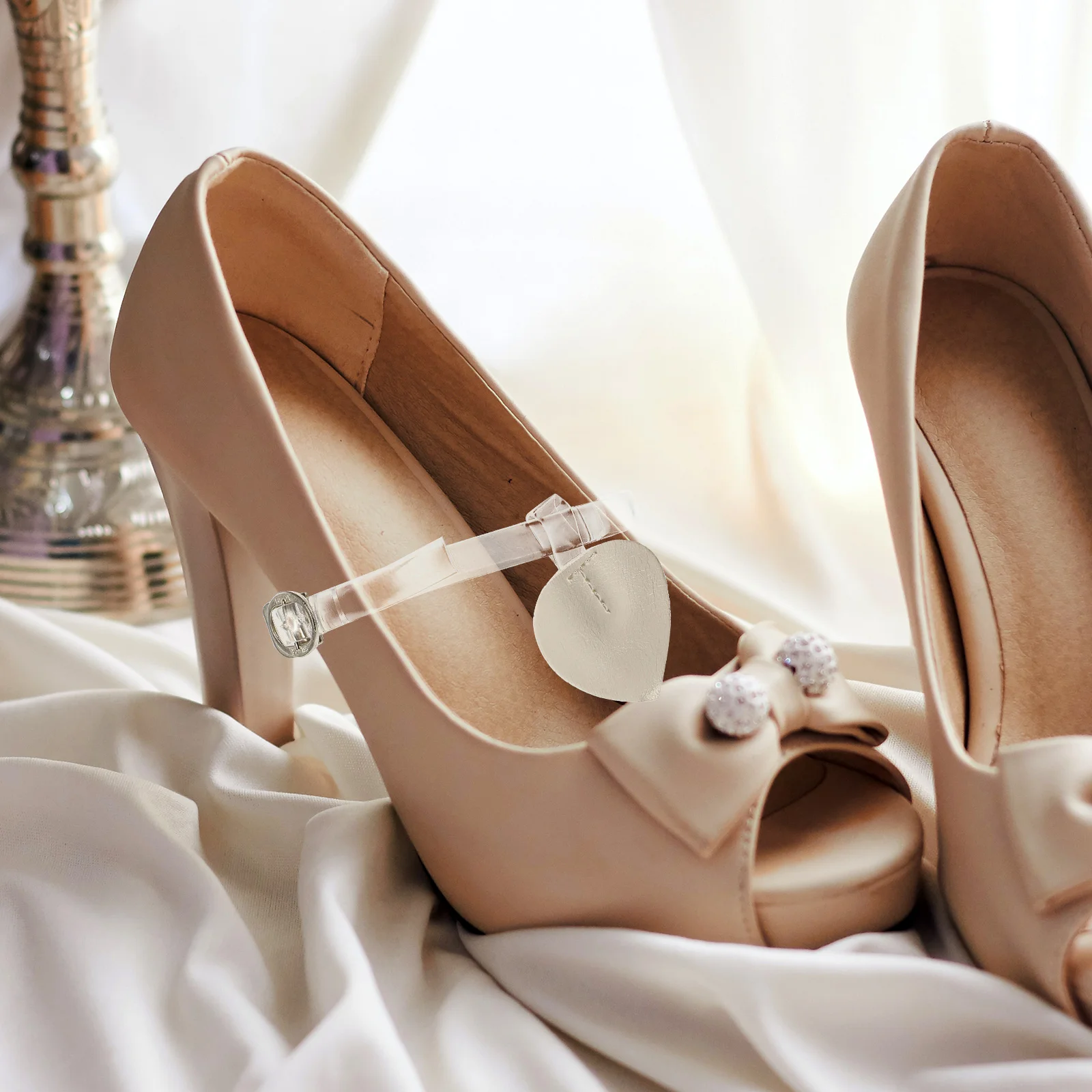 

2Pairs Adjustable Heel Bands for Women Anti-Loose High Heel Straps Fixing Ankle Straps Preventing Slipping Rubbing