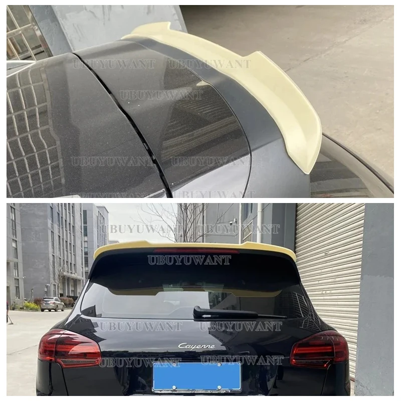

for Porsche Cayenne 958 92A MK2 SUV GTS ABS Material Rear Roof Spoiler Wings 2015-2017 Car Styling ABS Carbon Look Rear Spoiler