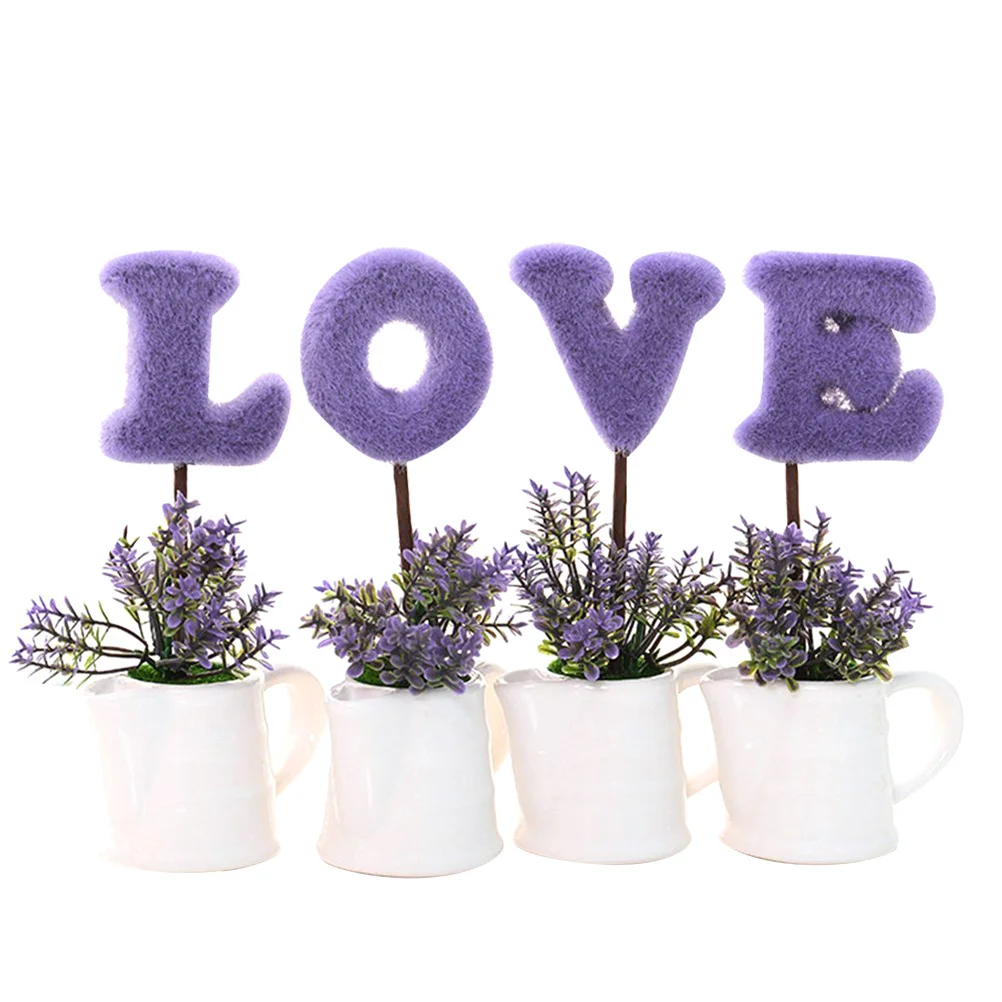 

Mini Artificial Potted Plants Set Purple Simulation Flower For Home Office Table Window Decor Small Plant Decorations