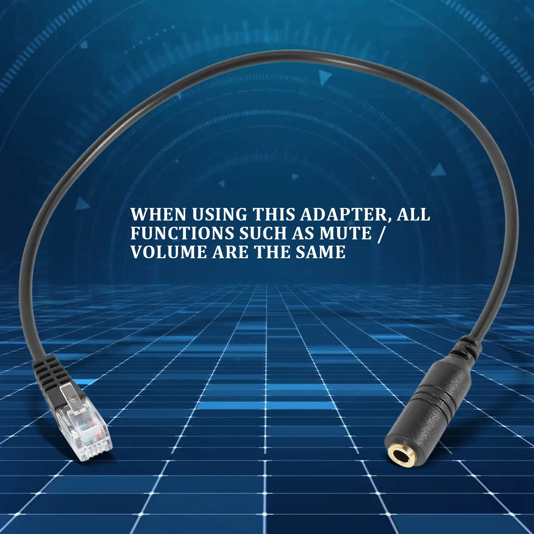 OUVU-1PC محول الهاتف rj9 إلى 3.5 أنثى محول محول كابل جهاز كمبيوتر شخصي سماعة الهاتف