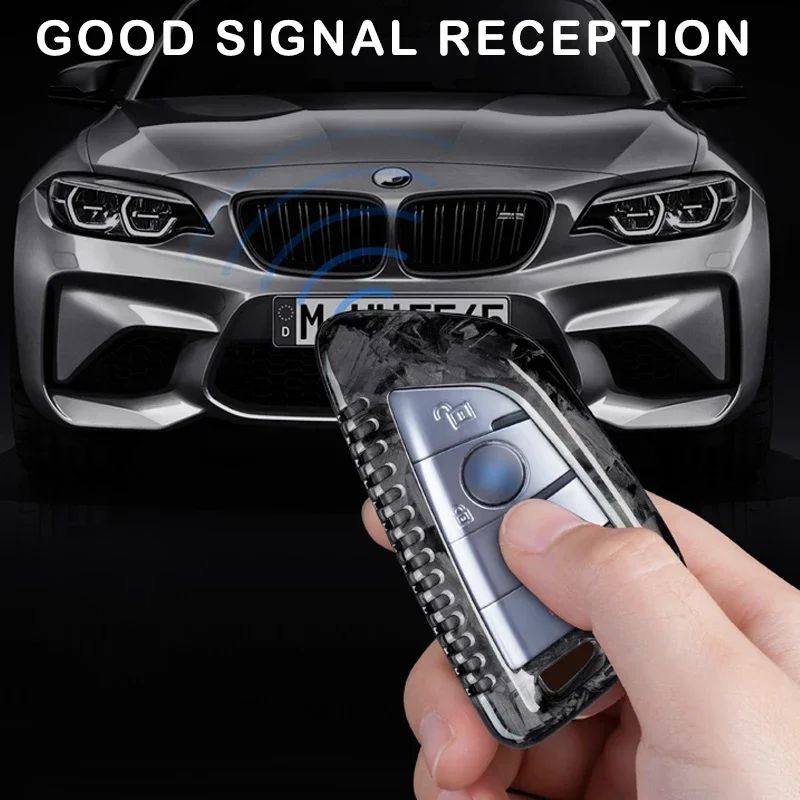 ألياف الكربون مفتاح فوب غطاء لسيارات BMW X1 X2 X3 X4 X5 X6 X7 M3 M4 M5 M8 X3M X4M X5M X6M Z4 2014-2023 حافظة مفتاح حماية مفتاح قذيفة