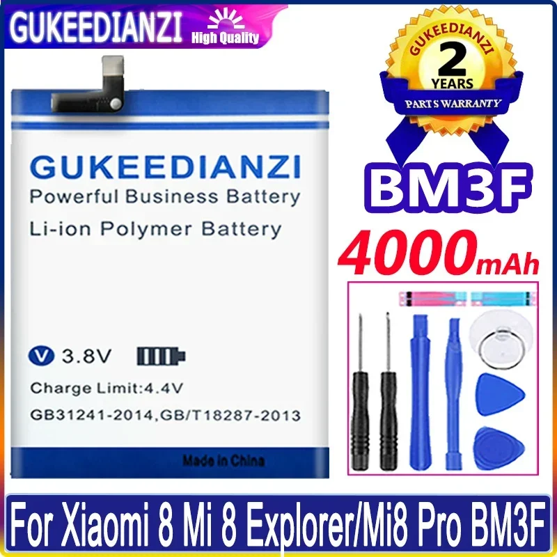 

Аккумулятор GUKEEDIANZI BM3F большой емкости 4000 мАч для Xiaomi 8 Mi 8 Explorer / Mi8 Pro, сменные батареи для телефона, батарея