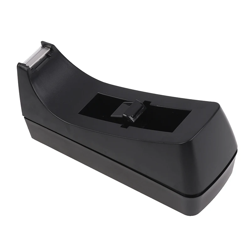 Black Desktop Mini Tape Dispenser With Non-Slip Base Tape Cutter Tape Refill For Office School Supplies Use