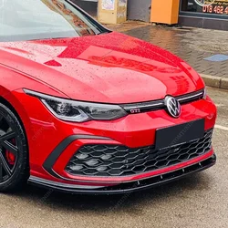 3Pcs CS Style Front Bumper Lip Spoiler Splitter For VW Golf MK8 CD Golf 8 GTI GTD GTE R-Line 2020-2024 Diffuser Bodykits Tuning