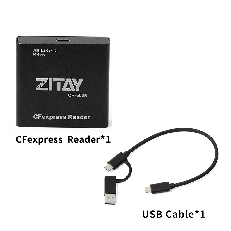 Lettore di schede ZITAY CFexpress Type B Adattatore per scheda di memoria USB 3.2 Gen2 10Gbps per R5 Z6 Z7 S1R 1DX3 Android Windows Mac OS