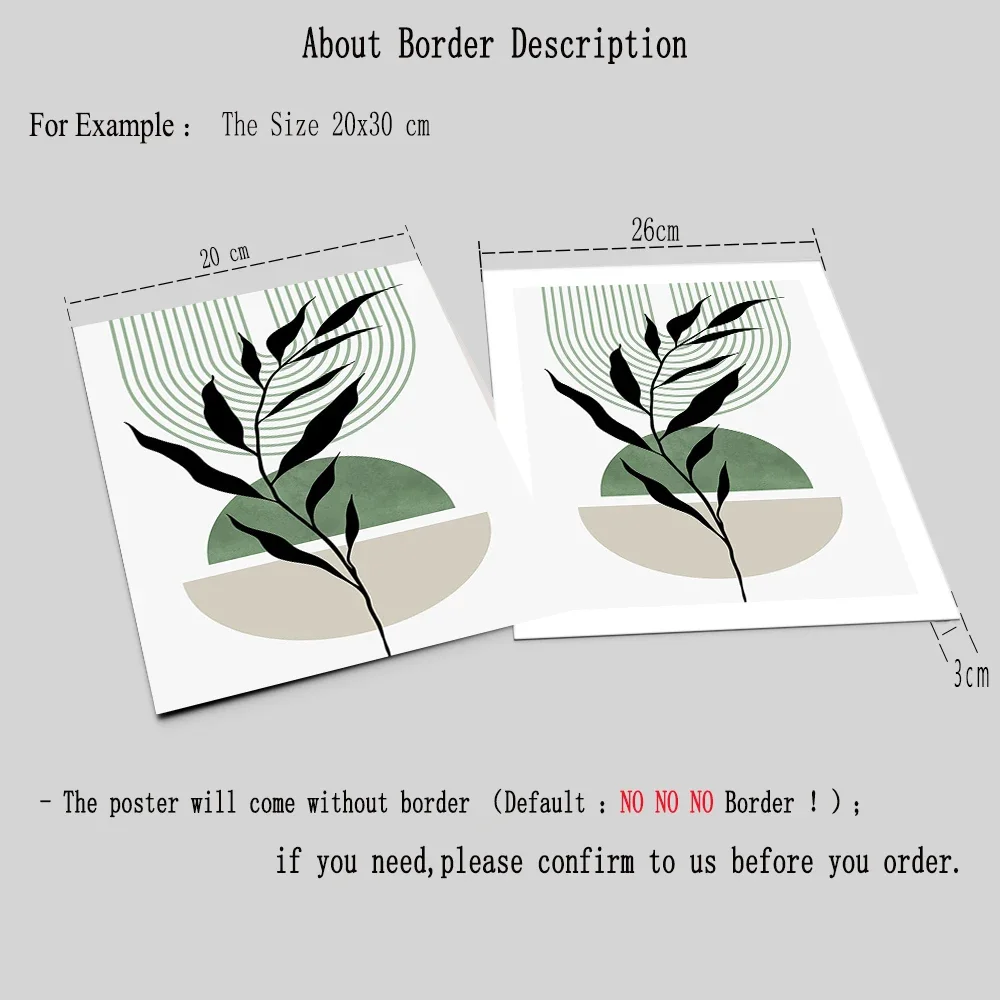 ثلاثي البوهيمي الأخضر جدار الفن هندسية الحد الأدنى ورقة مجردة HD قماش المشارك يطبع غرفة نوم المنزل غرفة المعيشة ديكور هدية