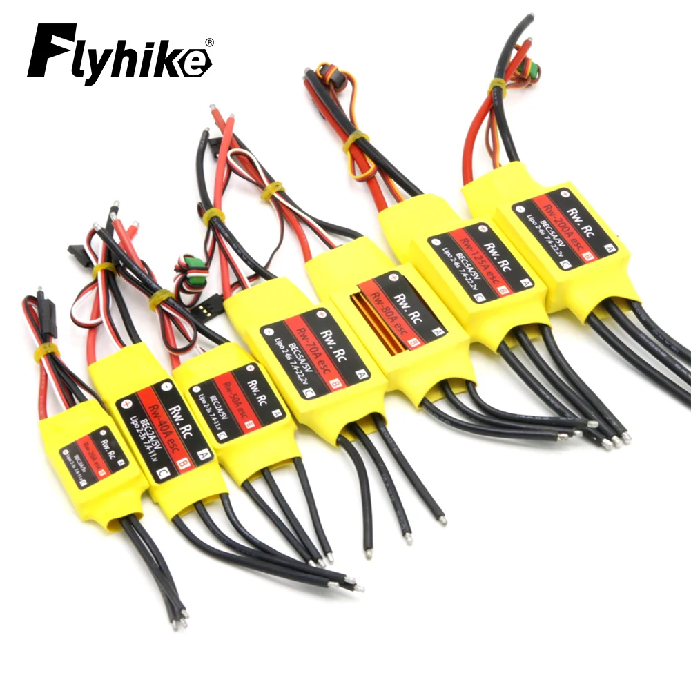 Mitoot 10A/20A/30A/40A/50A/60A/70A/80A/100A/200A Brushless ESC with BEC RC Speed Controller For RC Airplane Helicopter